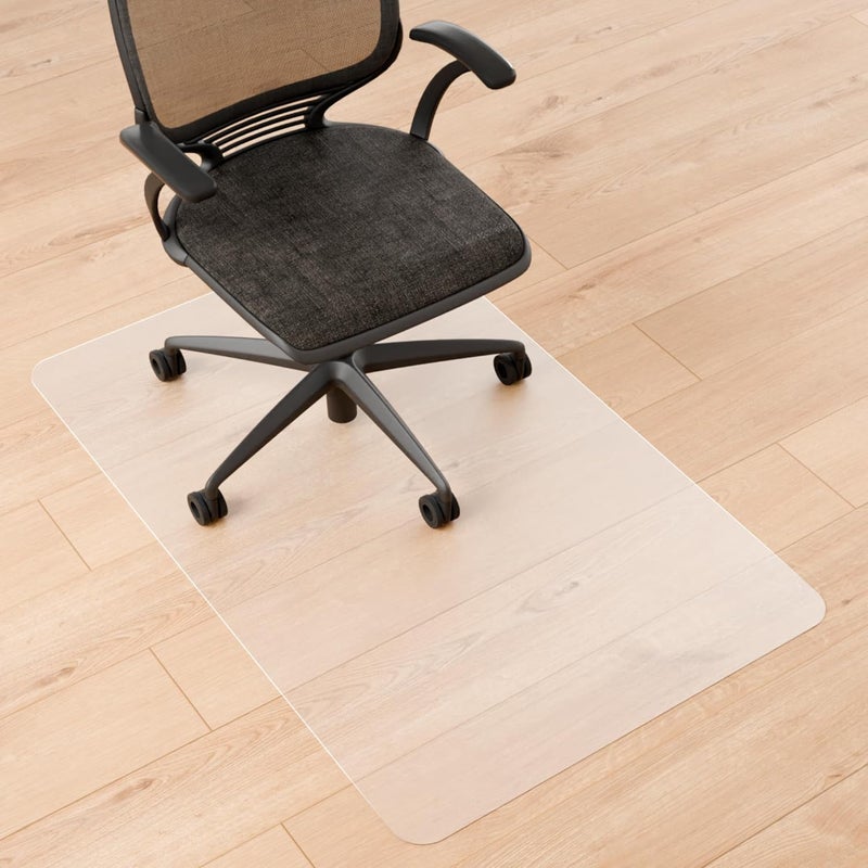 Naturei Chair Mat for Hard Floors- 48" x 30", Office Floor Mat for Rolling Chairs, Clear Plastic Desk Chair Mat, Easy Glide, Under Desk Floor Protector for Home and Office Use - Image 1